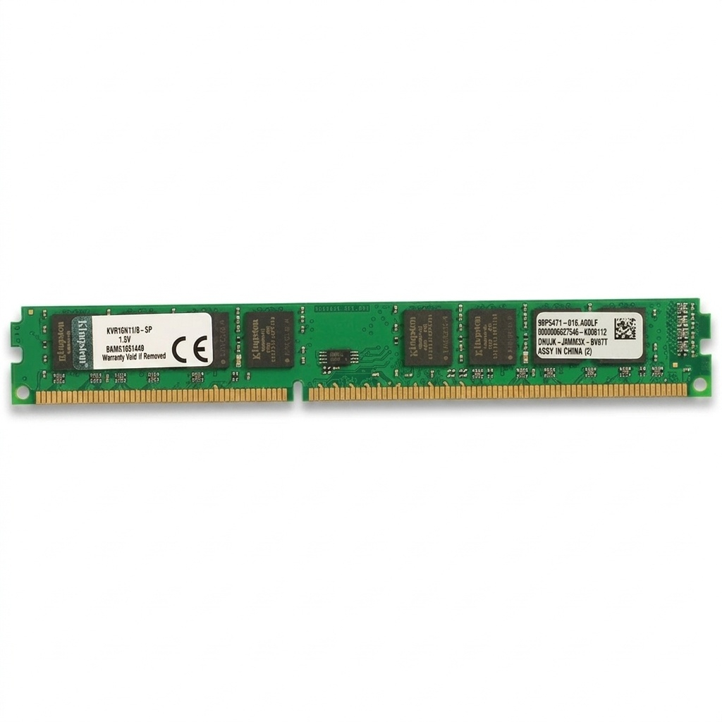 رم دسکتاپ DDR3 کینگستون مدل KVR16N11/8 ظرفیت 8 گیگابایت، فرکانس 1600 مگاهرتز، PC3-12800، تک‌کاناله از نوع DIMM