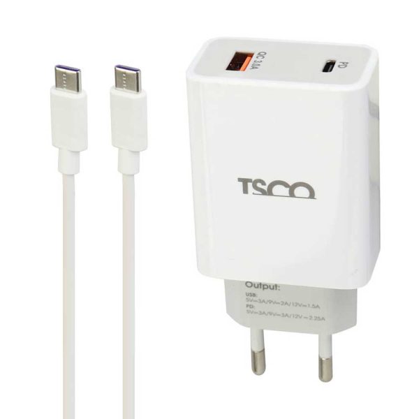 شارژر دیواری تسکو مدل Tsco TTC 60 به همراه کابل تبدیل...